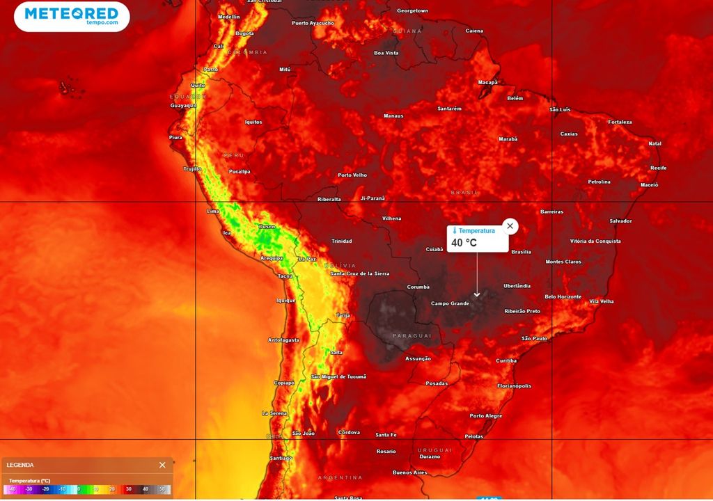 Previsão de muito calor no Brasil