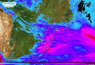 Atenção: virada no tempo traz risco de tempo severo e chuvas volumosas sobre o centro-sul do Brasil