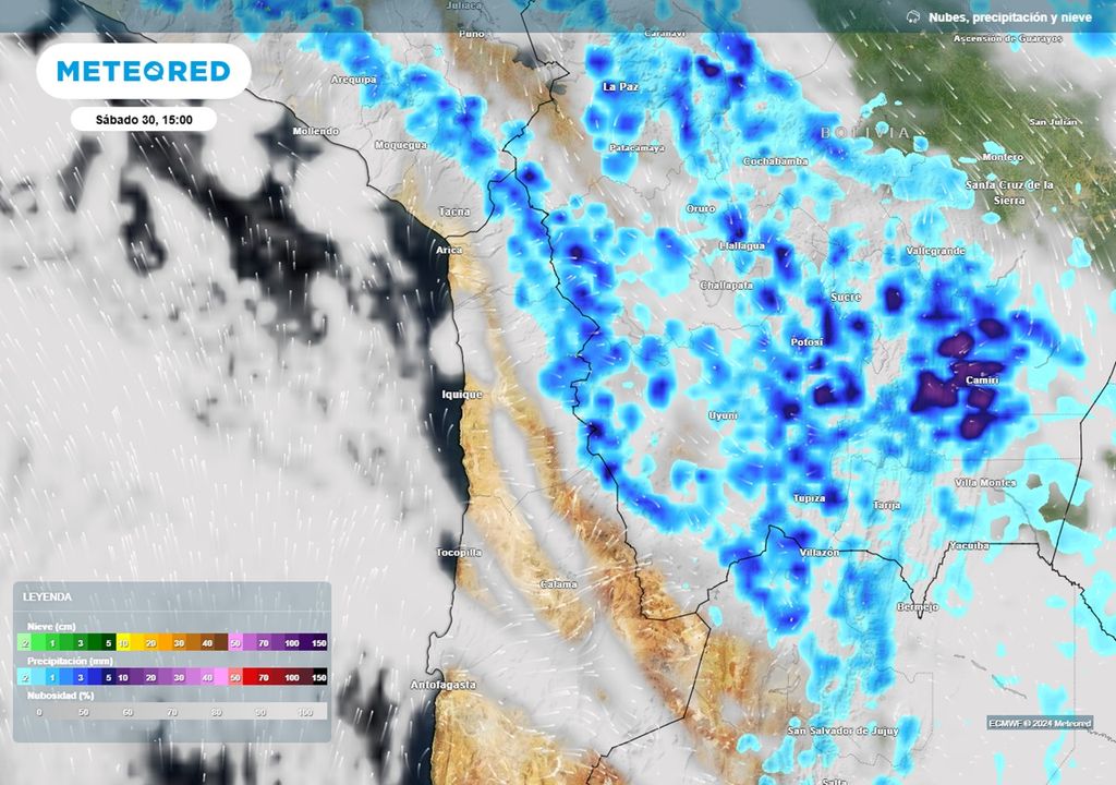 precipitaciones previstas según el modelo del ECMWF precipitaciones previstas según el modelo del ECMWF