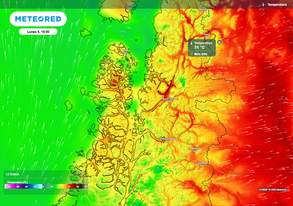 Aviso DMC, Chile, Meteored