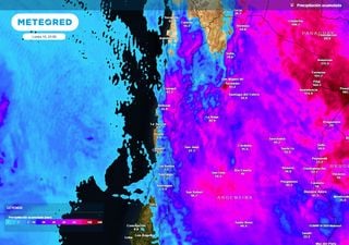 Atención en varias regiones de Chile: hasta 80 mm de lluvias podrían registrarse con el paso del núcleo frío en altura