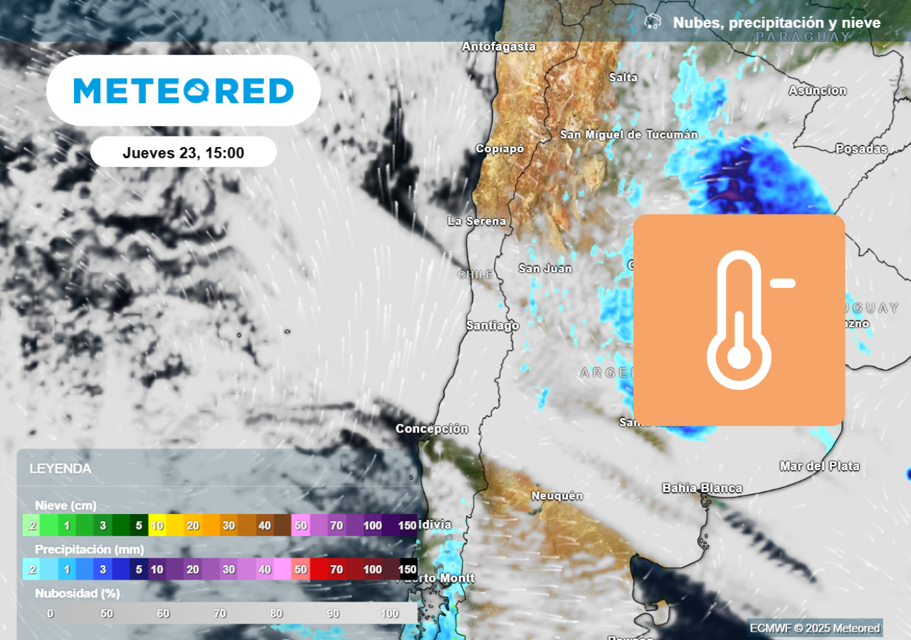 La Región Metropolitana ganará un descenso en las temperaturas gracias al paso de la baja costera.