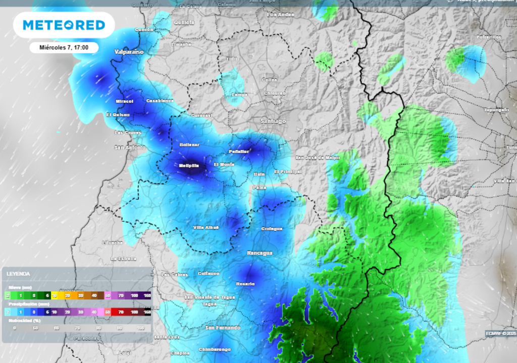 Precipitaciones en la Región Metropolitana