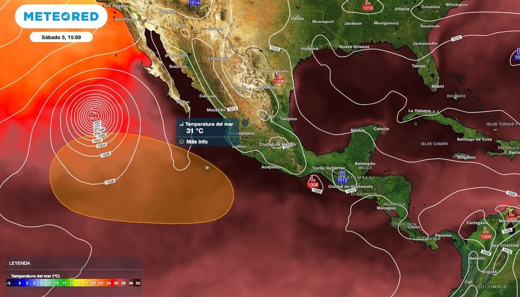 Actualmente las condiciones oceánicas y atmosféricas, parecen propicias para el desarrollo del sistema con mayor probabilidad clónica. Actualmente las condiciones oceánicas y atmosféricas, parecen propicias para el desarrollo del sistema con mayor probabilidad clónica.