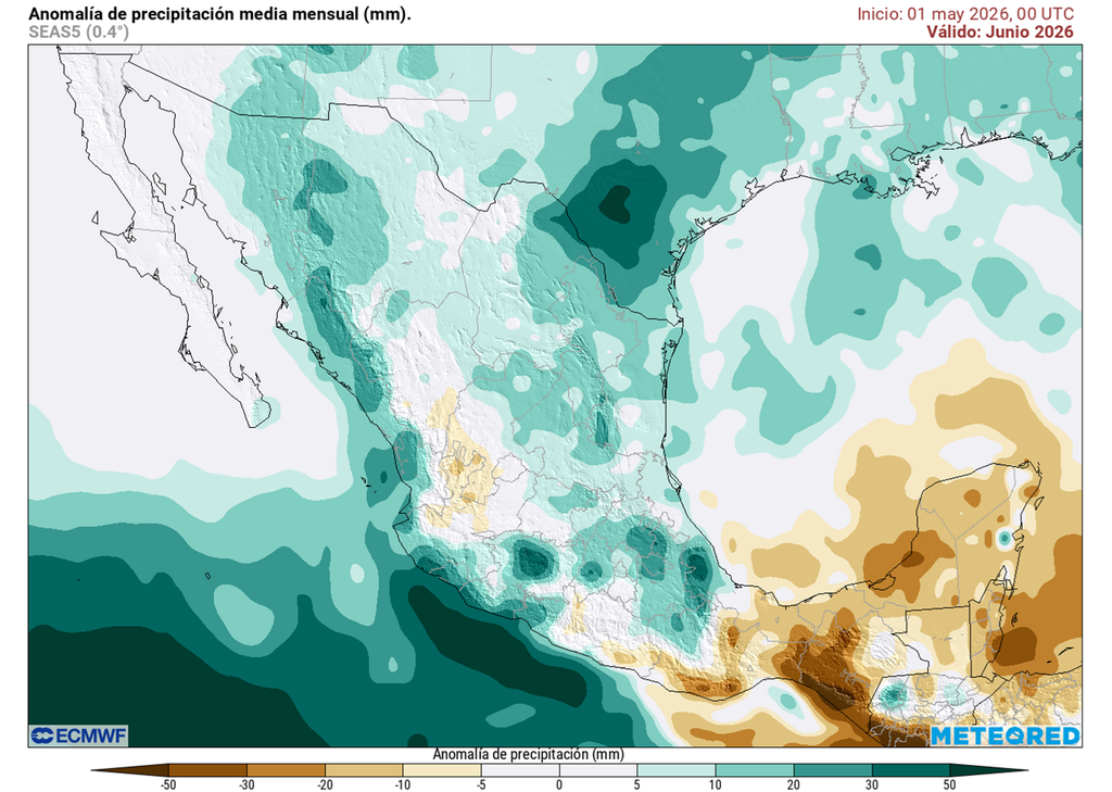 La temporada comenzaría lluviosa, pero podría disminuir entre julio-agosto por una Canícula más seca y calurosa de lo habitual conforme El Niño se establezca.
