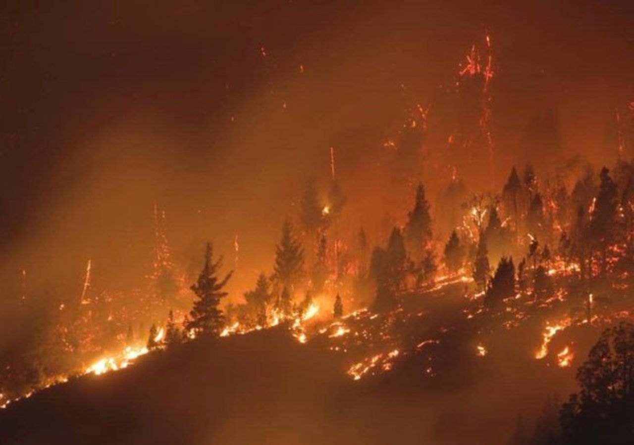 Aterradoras imágenes de los incendios en Patagonia