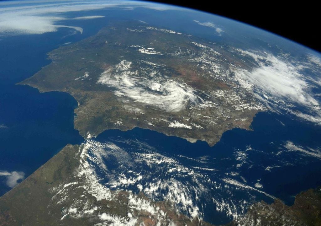 The Strait of Gibraltar provides a natural physical barrier between the countries of Spain (north) and Morocco (south). In geological terms, the 16 kilometer strait that separates the two countries, as well as Europe and Africa, is located where the two main tectonic plates collide: the Eurasian plate and the African plate. Credit: NASA