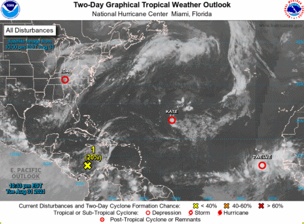 Atlántico tropical activo a 1 septiembre de 2021: posible gran huracán