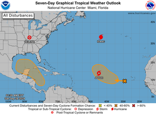 El Atlántico tropical muy ajetreado con varios sistemas vigilados por el Centro Nacional de Huracanes