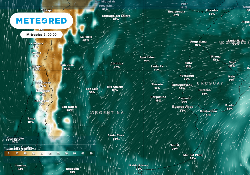 humedad La humedad en capas bajas de la atmósfera será una constante esta semana