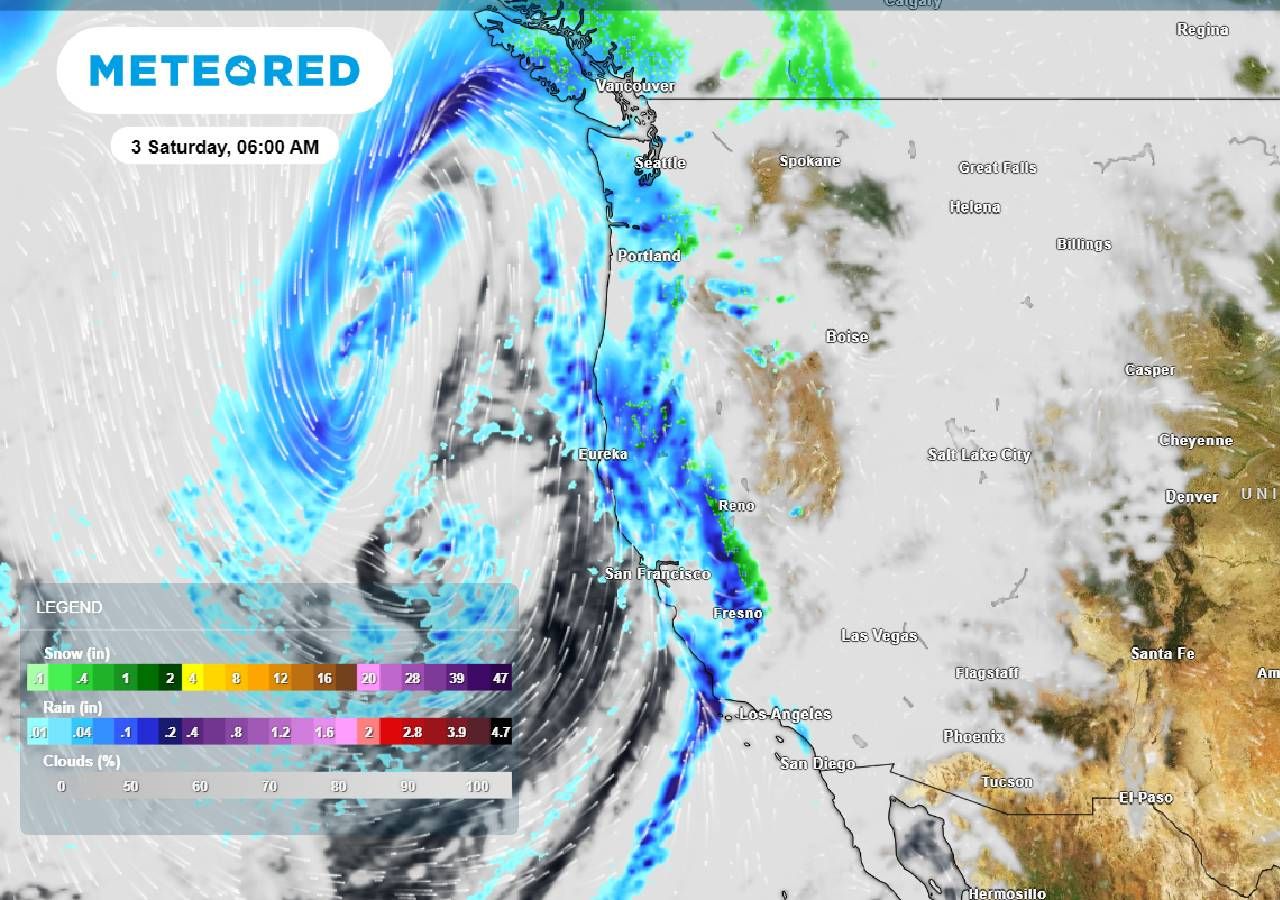 Atmospheric River Ushers in Heavy Rain, Flooding, and Snow to Begin 2026