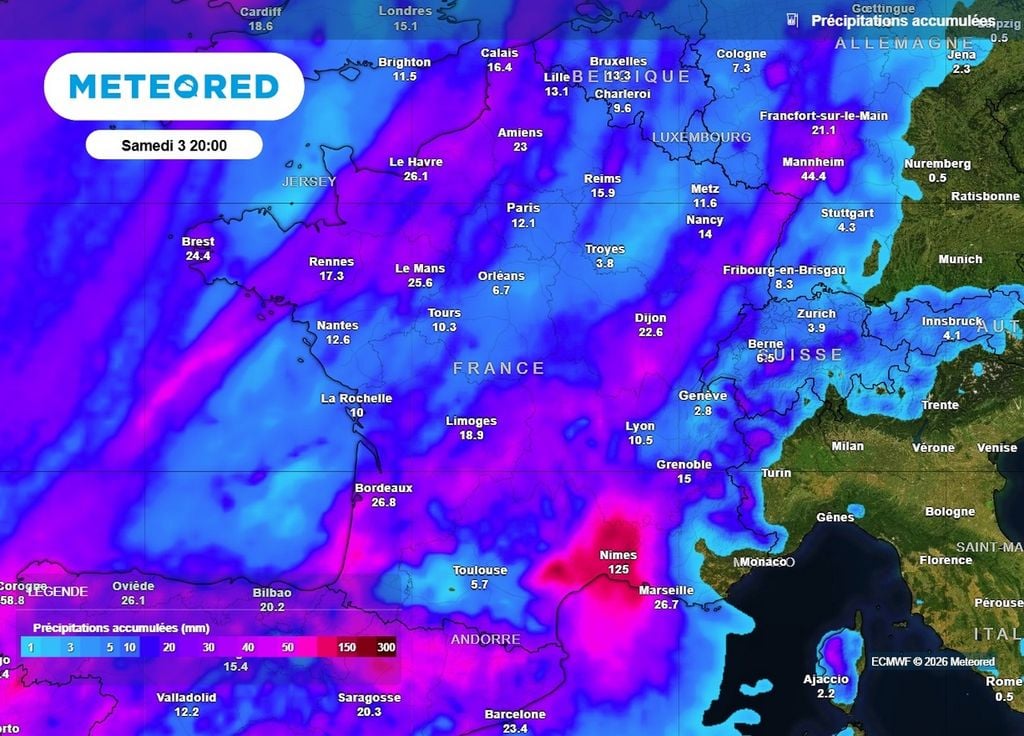Pluie Peu de régions échapperont à la pluie en France d'ici ce week-end, une bonne nouvelle après des semaines de sécheresse
