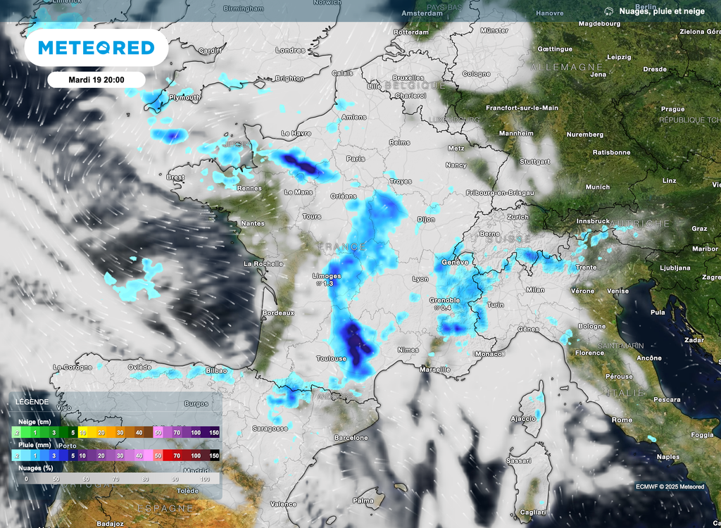 Les pluies et orages se feront plus fréquents au fil des heures.