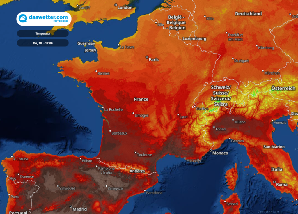 Temperaturen Frankreich Temperaturen Frankreich