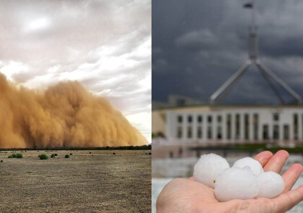Australia, granizo, tempestade, sandstorm