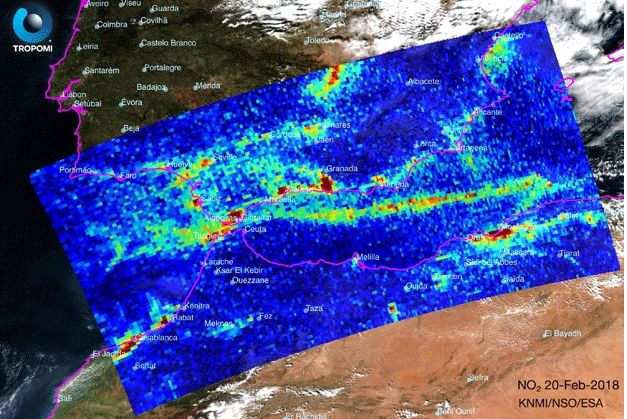 Autopistas De Barcos Desde El Espacio Autopistas De Barcos Desde El Espacio