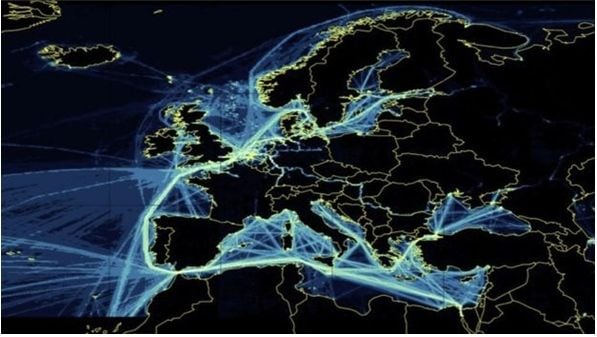 Autopistas De Barcos Desde El Espacio Autopistas De Barcos Desde El Espacio