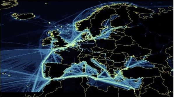 Autopistas De Barcos Desde El Espacio Autopistas De Barcos Desde El Espacio