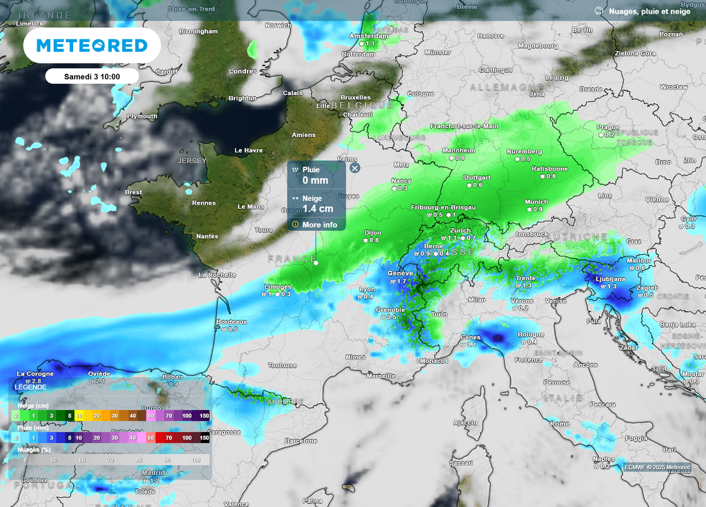 Pluie et neige samedi 3 janvier Pluie et neige samedi 3 janvier