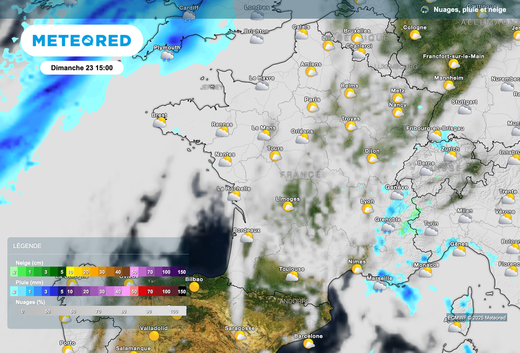 Retour d'un temps sec dimanche sur la plupart des régions.