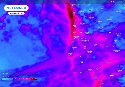 Aveiro deverá registar mais de 90 mm de chuva entre hoje e domingo: consulte as horas mais adversas