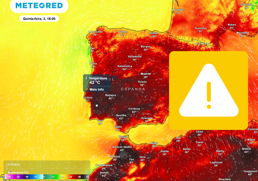 Aviso amarelo de calor: a partir das 09:00 de quinta-feira (3) esperam-se temperaturas elevadas nestes 11 distritos