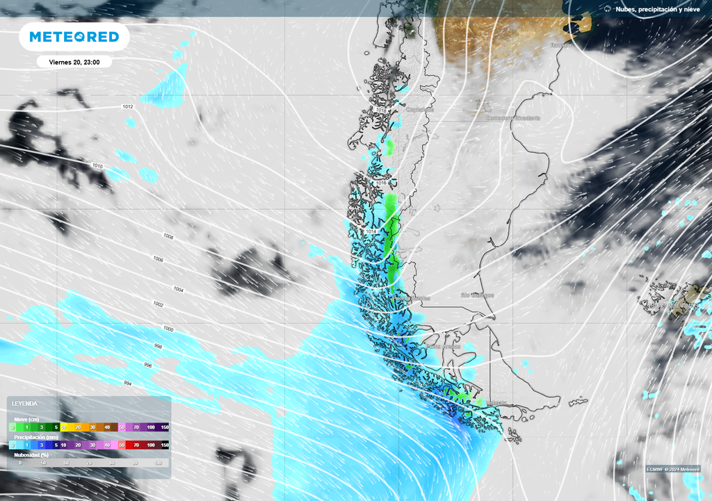 Mapa de lluvia y nieve. Mapa de lluvia y nieve.