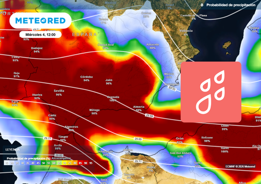 Aviso rojo por lluvia en Andaluc&iacute;a: entre qu&eacute; horas las precipitaciones ser&aacute;n m&aacute;s adversas