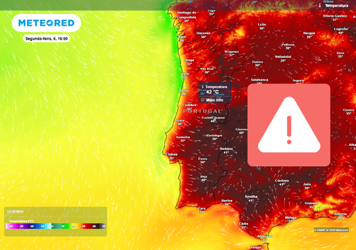 Aviso vermelho mant&eacute;m-se amanh&atilde;: calor extremo resiste em pelo menos 4 distritos do interior e haver&aacute; trovoadas isoladas