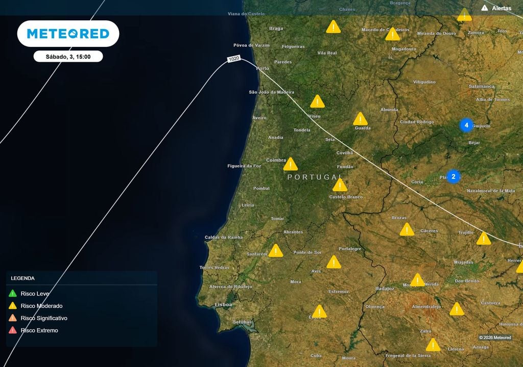 Avisos Meteorológicos Vários distritos de Portugal continental estão este sábado sob aviso amarelo devido à possibilidade de fenómenos convectivos localmente intensos.