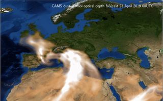 Avisos en algunos países de Europa por entrada de polvo del desierto