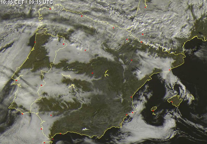 Avisos Por Nieblas Imágenes visibles de las 09:15 UTC. Fuente: Eumetsat-sat24.com.