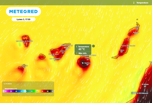 Avisos rojos por temperaturas de 40 &ordm;C en Canarias: Andrea Danta se&ntilde;ala las zonas que sufrir&aacute;n m&aacute;s el calor extremo