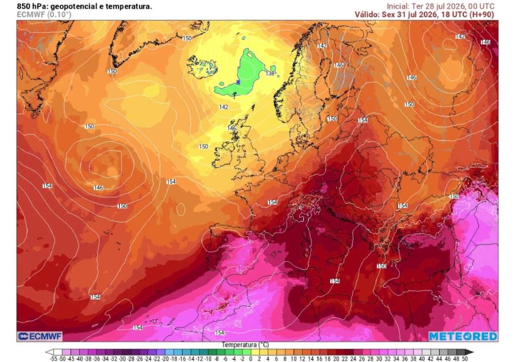 A massa de ar quente proveniente do Norte de África deverá continuar a estender-se pela Península Ibérica e pelo sul da Europa. Em Portugal, a intensidade do calor dependerá também da direção do vento e da capacidade de entrada do ar atlântico.
