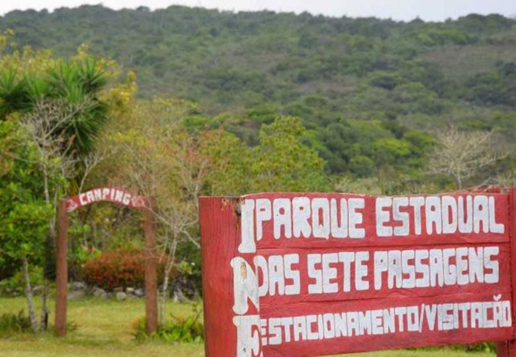 O Parque Estadual das Sete Passagens oferece uma área de camping simples, mas com natureza imensa. Crédito: Divulgação.