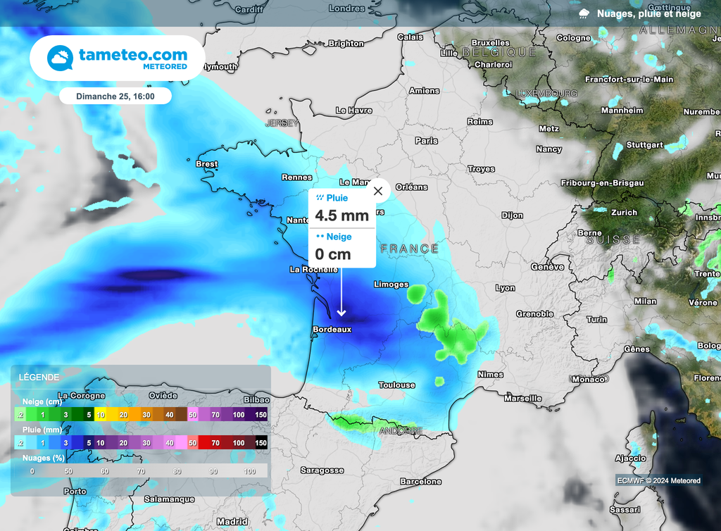 Une énième perturbation active s'invitera dimanche par le Sud-Ouest.