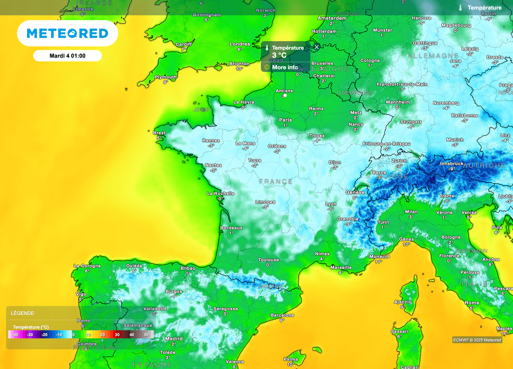 Sous les nuages bas attendus, le gel pourrait s'absenter. Froid dans l'ensemble. Sous les nuages bas attendus, le gel pourrait s'absenter. Froid dans l'ensemble.