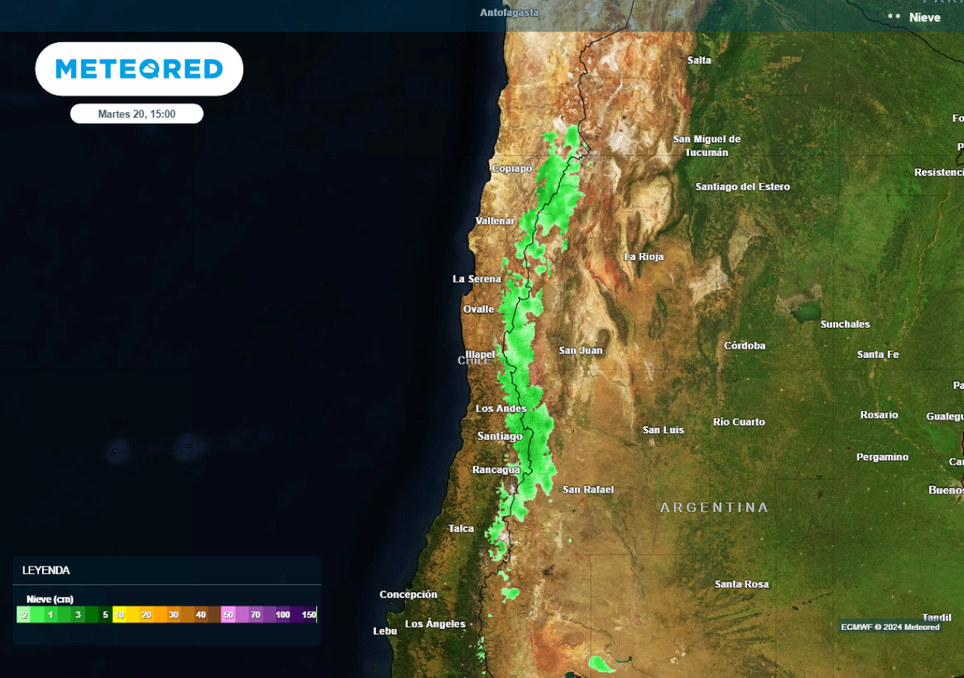 mapa de nieve.