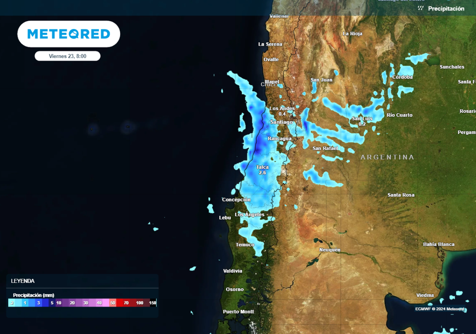 mapa de precipitaciones.