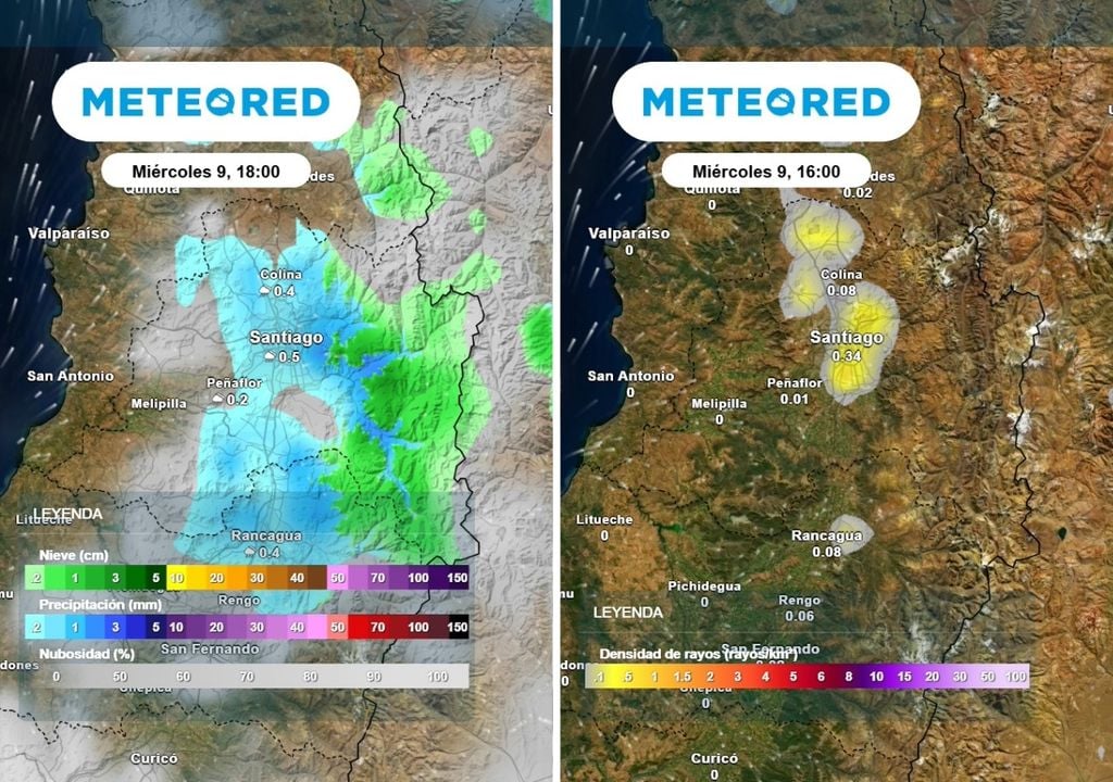 Probabilidad de tormentas eléctricas Chubascos aislados y posibles tormentas eléctricas en Santiago: las claves del tiempo para la tarde noche de este miércoles, según el ECMWF.