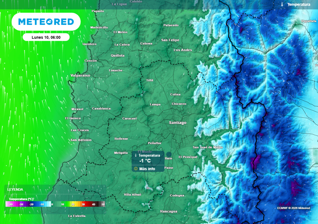 Este lunes volverán a bajar de cero los termómetros de la capital.