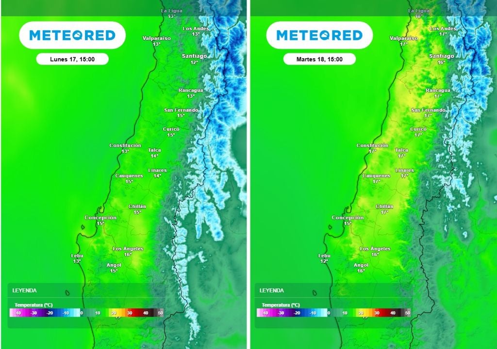El aumento de la temperatura máxima entre el lunes y martes será evidente. Las tardes más cálidas predominarán durante mediados de semana.