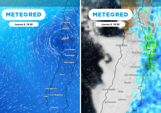 Baja segregada marca un cambio de tiempo en la RM: ECMWF prevé chubascos en Santiago este día de la próxima semana