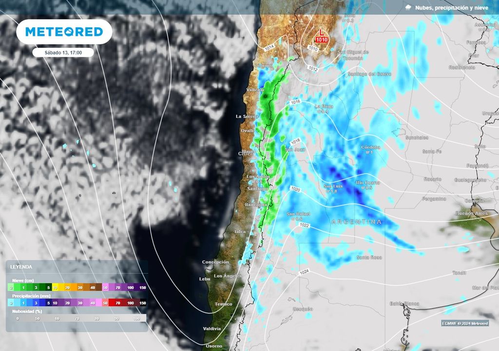 precipitaciones previstas por el modelo del ECMWF precipitaciones previstas por el modelo del ECMWF