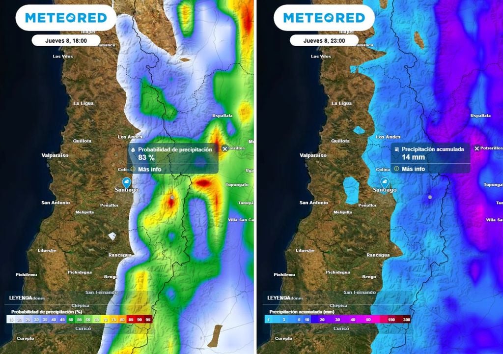 mapas de probabilidad y acumulado de precipitaciones