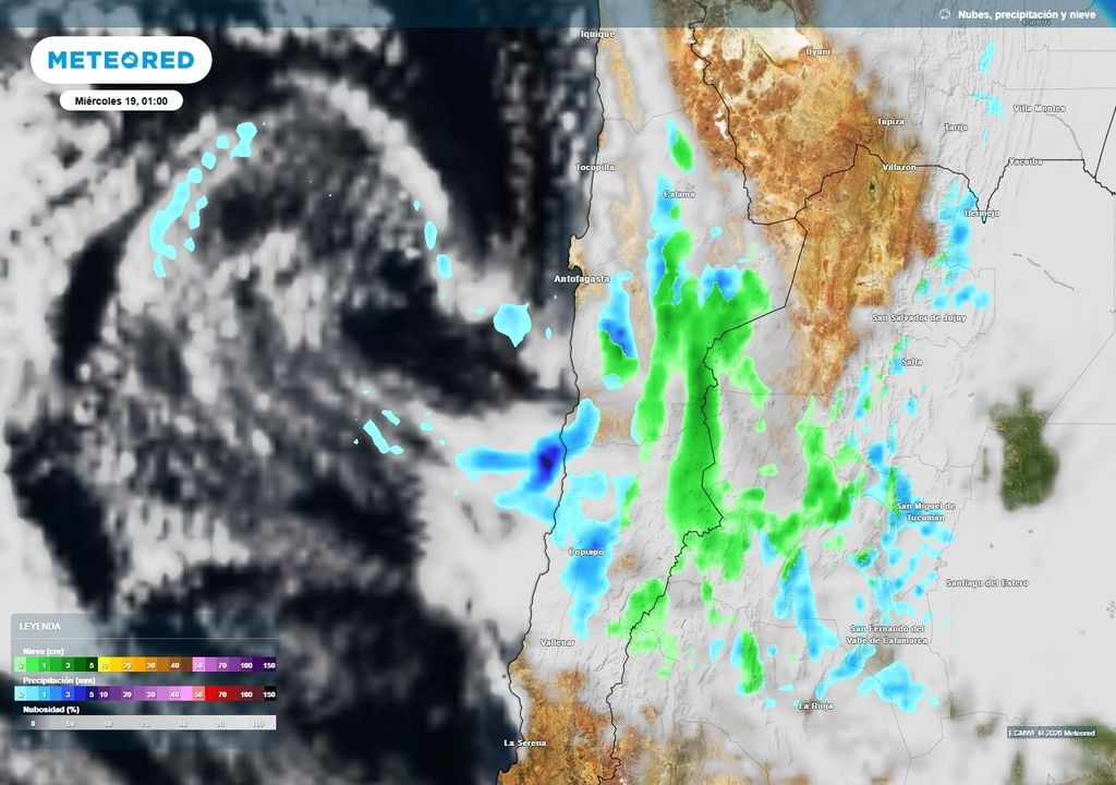 La nieve podría caer en la cordillera de la costa de Antofagasta.
