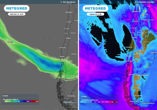Baja segregada y r&iacute;o atmosf&eacute;rico: los fen&oacute;menos que dejar&aacute;n precipitaciones importantes esta semana en Chile