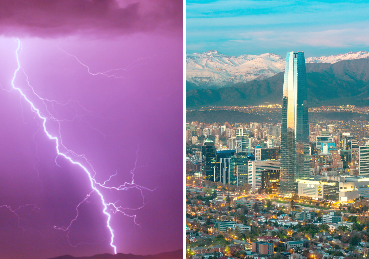 La semana llega con posibilidad de tormentas eléctricas en la zona central y sur de Chile.