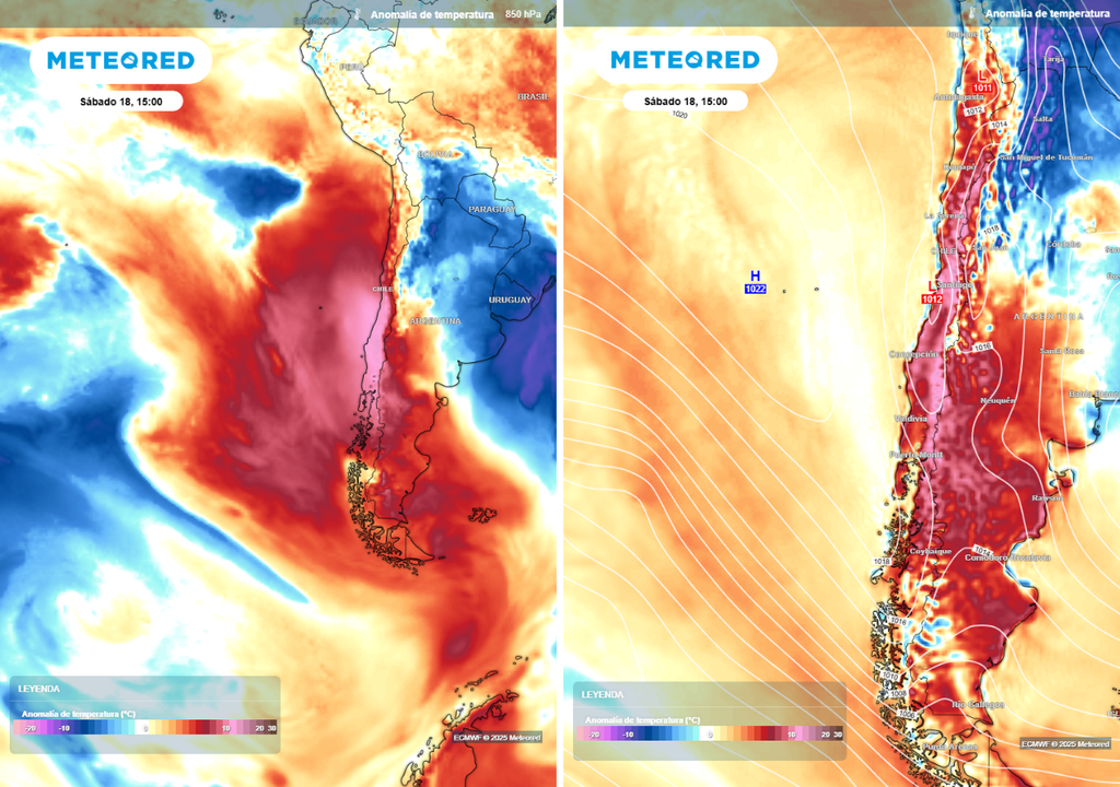 calor extremo sobre Chile calor extremo sobre Chile