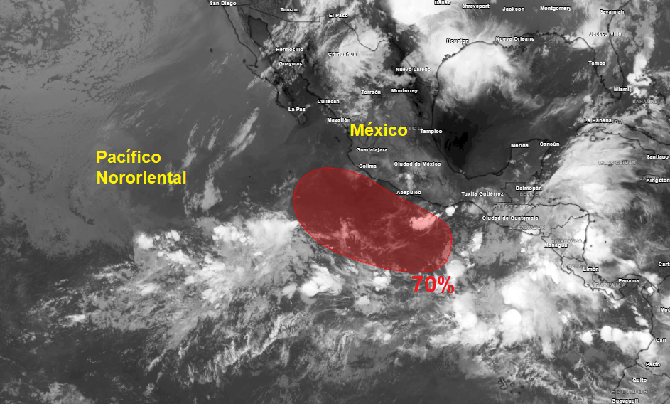 Bajas presiones tropicales frente a las costas del Pacífico de México